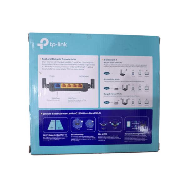 TP-Link Archer C54 AC1200 Dual Band 4 Antenna MU-MIMO Beamforming Wi-Fi Router - Image 2
