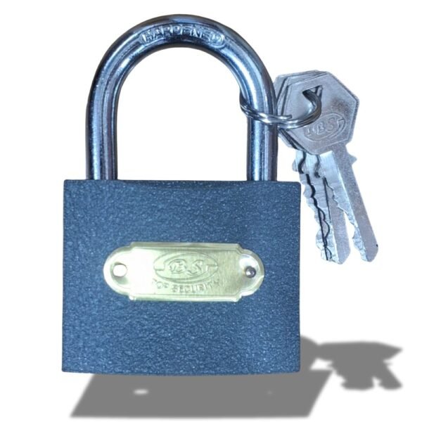 Black Iron Padlock 32MM Compact and durable padlock with a rust-resistant black iron finish, featuring a hardened steel shackle and secure locking mechanism, perfect for small gates, lockers, and personal storage